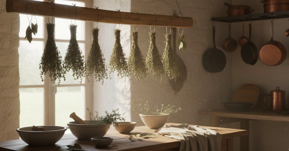 Séchage du thym en bouquet : la méthode traditionnelle