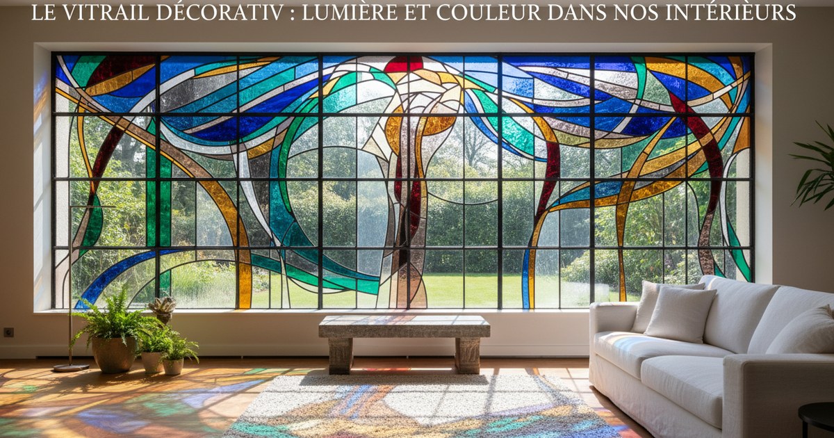 Le vitrail décoratif : lumière et couleur dans nos intérieurs